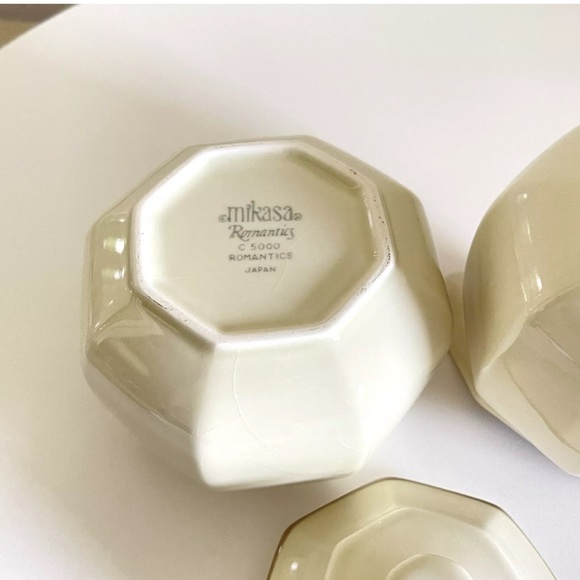 Mikasa Romantics Creamer and Sugar Bowl w/Lid Gold Trim C5000 Made In Japan - Picture 8 of 10